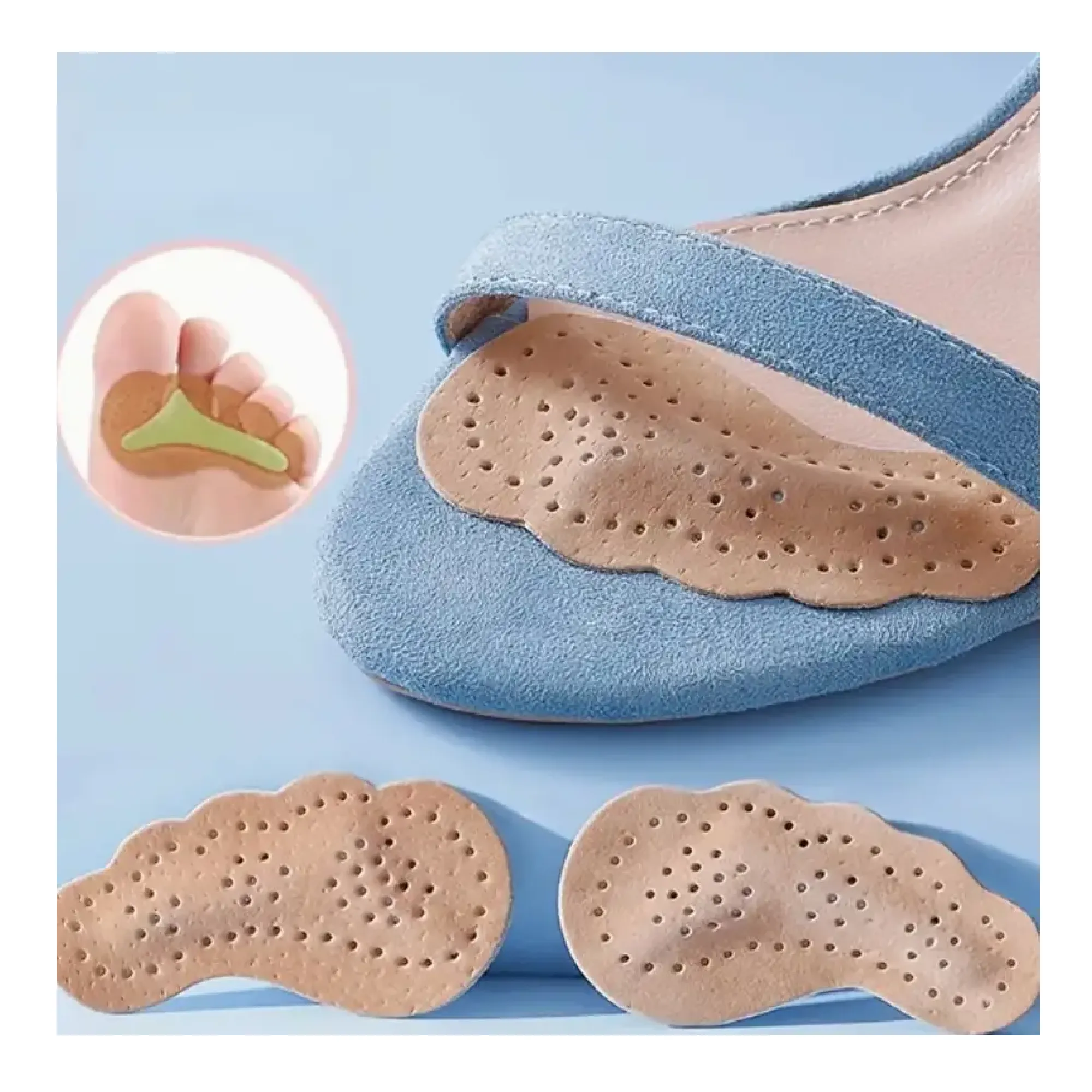 1pair Leather Forefoot Pad For Women Sandals High Heels Non-slip Shoes Insoles For Women's Shoes Insert Adhesive Anti Slip Stickers