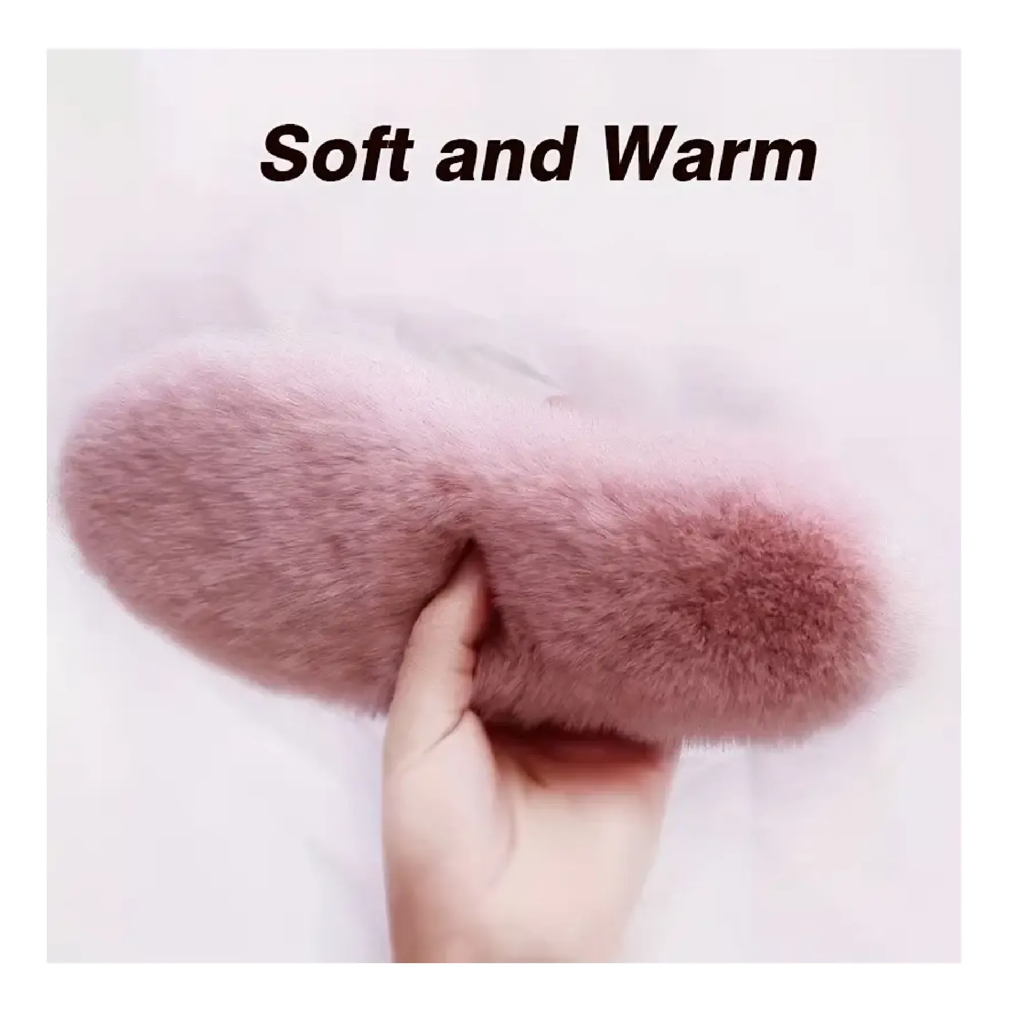 1pair Unisex Exactly Fluffy Thicken Thermal Insoles, Prevent Feet Form Frostbite, High Quality Synthetic Rabbit Fur Soft & Comfy Sport Shoes Pad, Perfect For Cold Winter