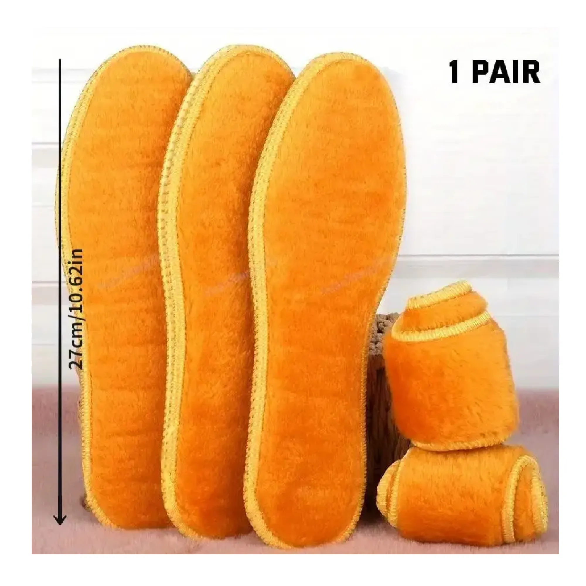 1pair Winter Plush Warm Insole For Shoes, Thicken Snow Boots Shoe Sole, Thermal Insert Sports Running Insoles, Men Woman Heating Pads