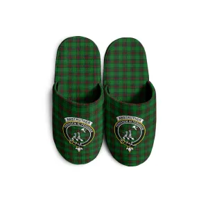 Anstruther Tartan Home Slippers with Family Crest