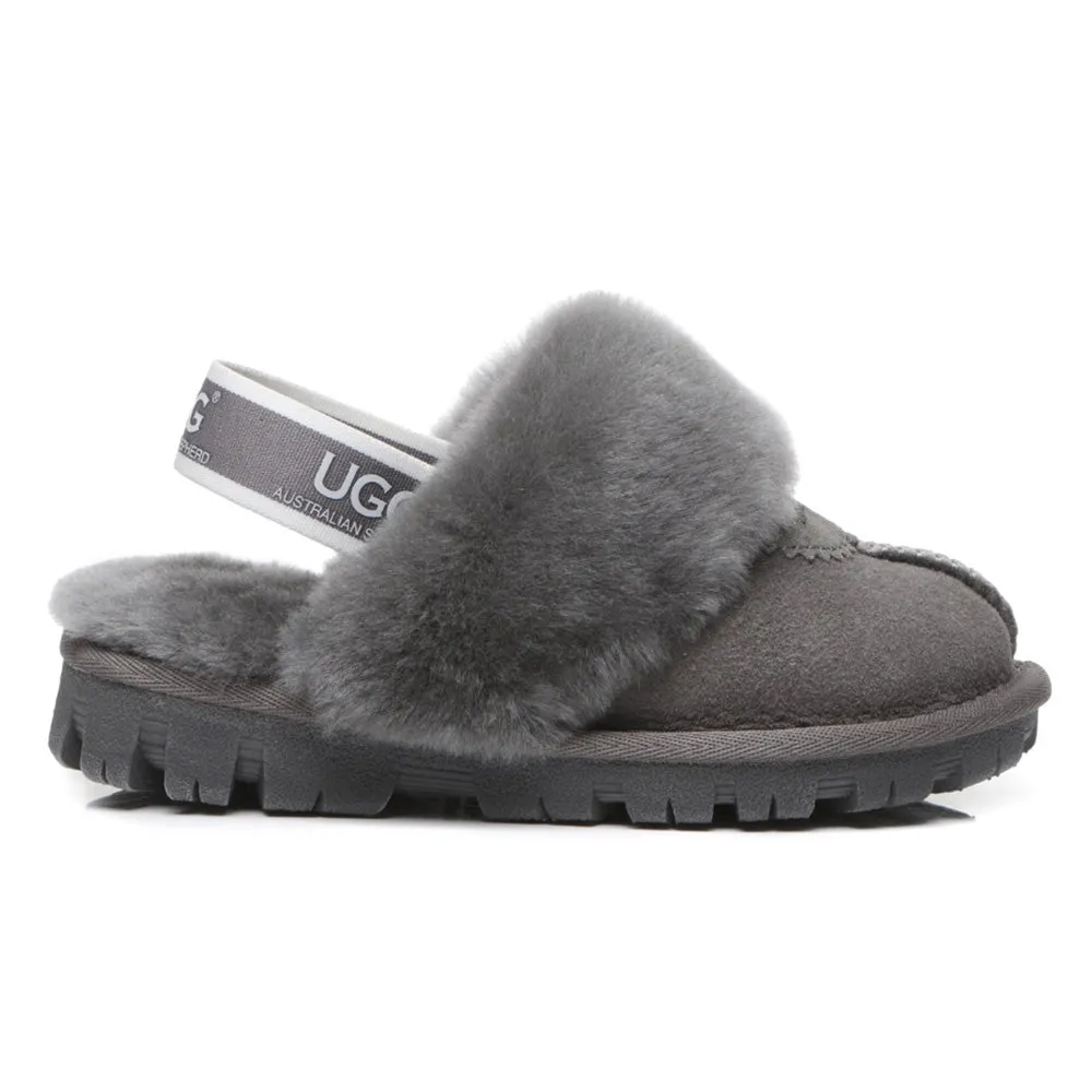 Australian Shepherd Kids Slingback UGG Slipper Kids Waffle Plus #AS2043K