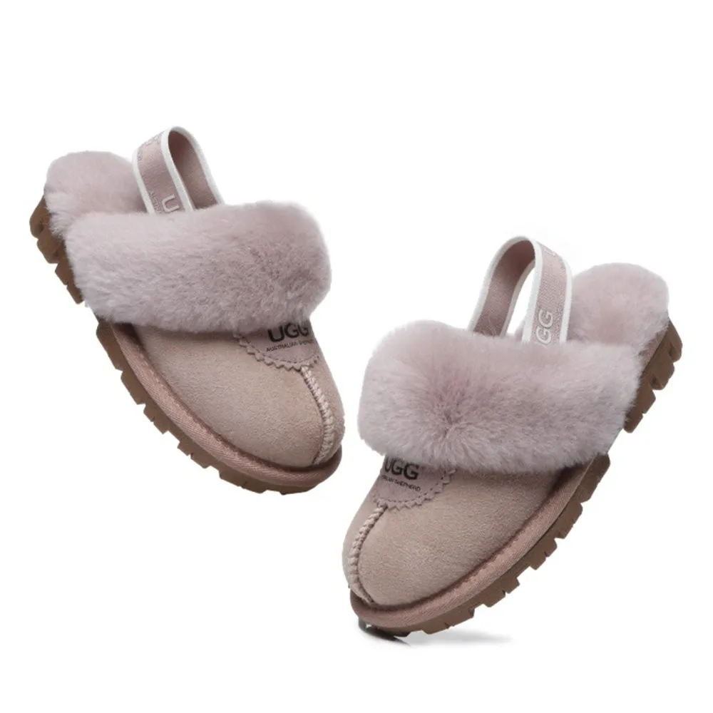 Australian Shepherd Kids Slingback UGG Slipper Kids Waffle Plus #AS2043K