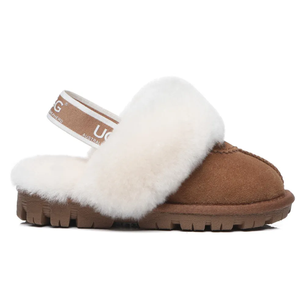 Australian Shepherd Kids Slingback UGG Slipper Kids Waffle Plus #AS2043K