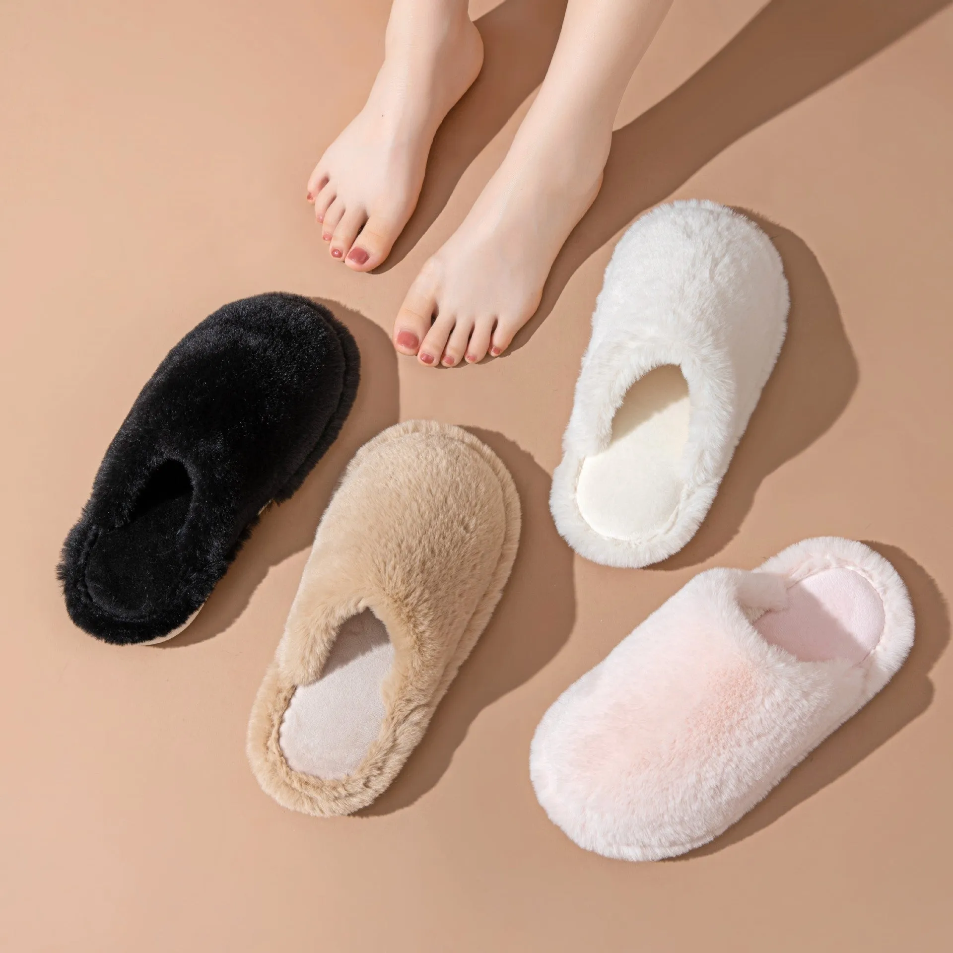 Baotou Cotton Slippers Home Plush Women