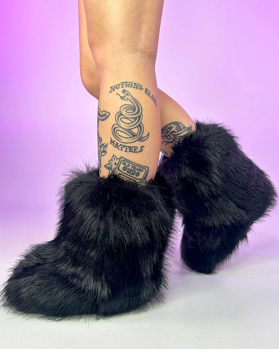 Black Boots With The Fur