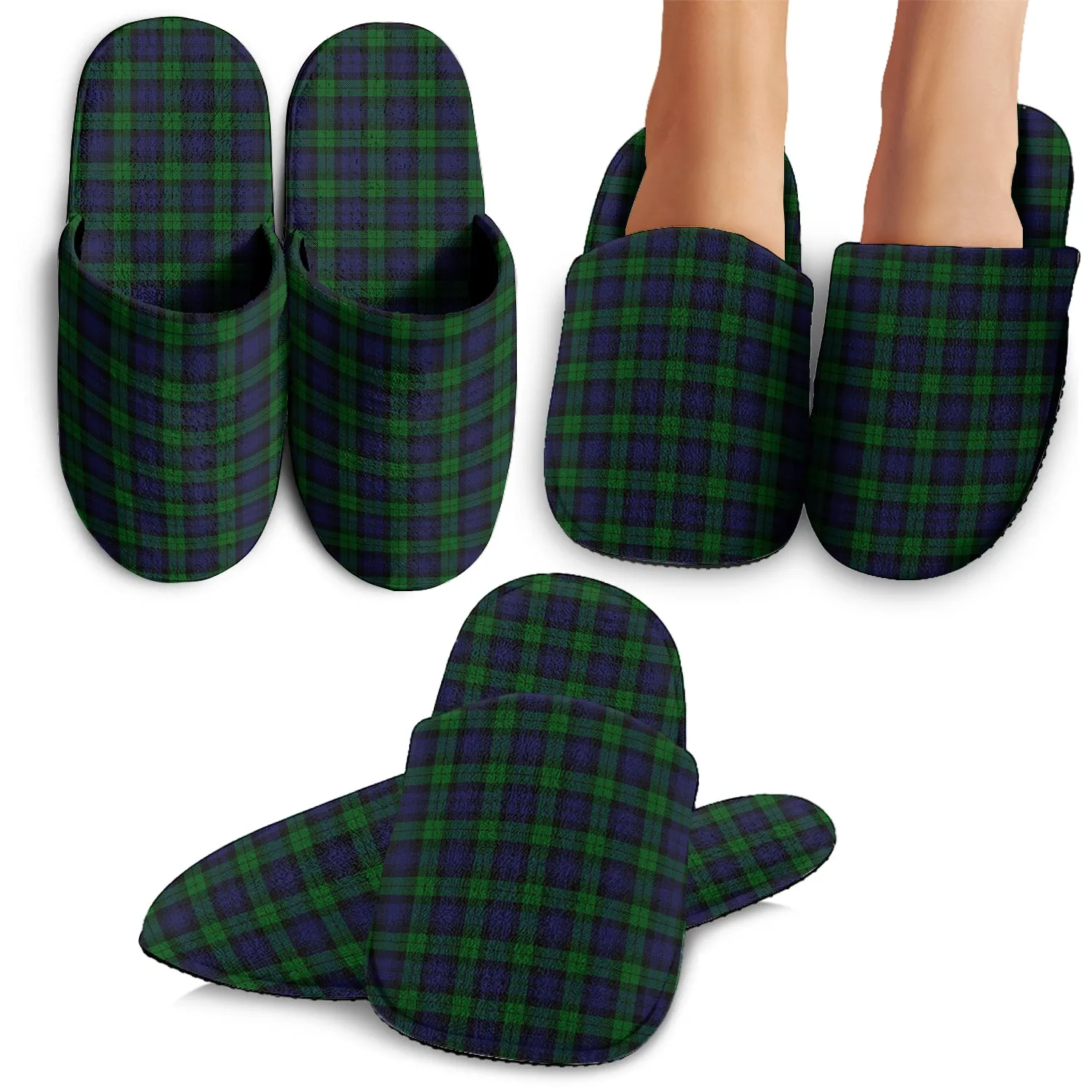 Black Watch Tartan Home Slippers