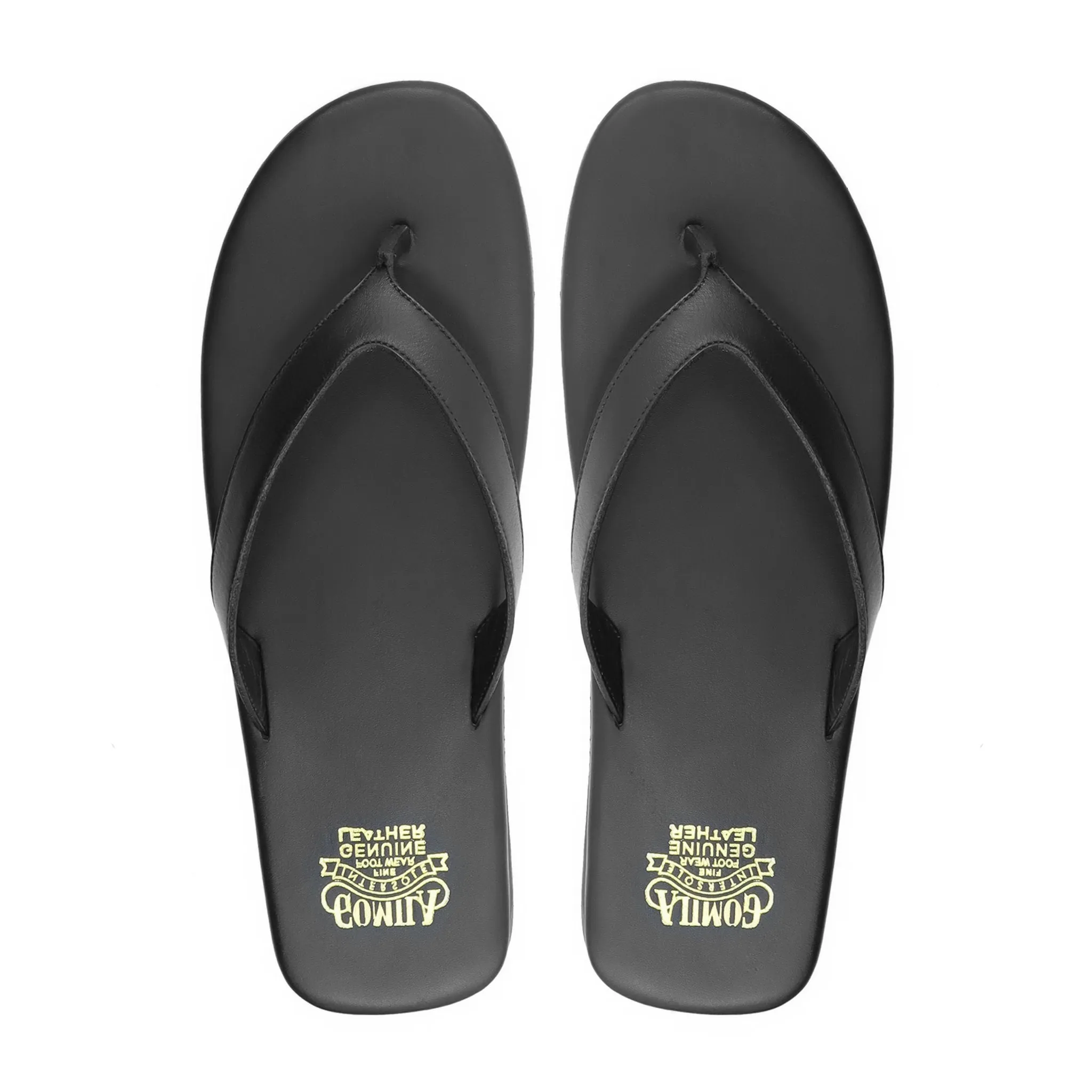 Butterbur - Men's Black Calf Leather Slipper