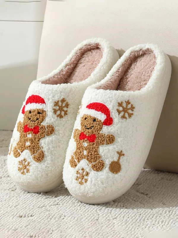 Christmas Mini Gingerbread Man Slippers