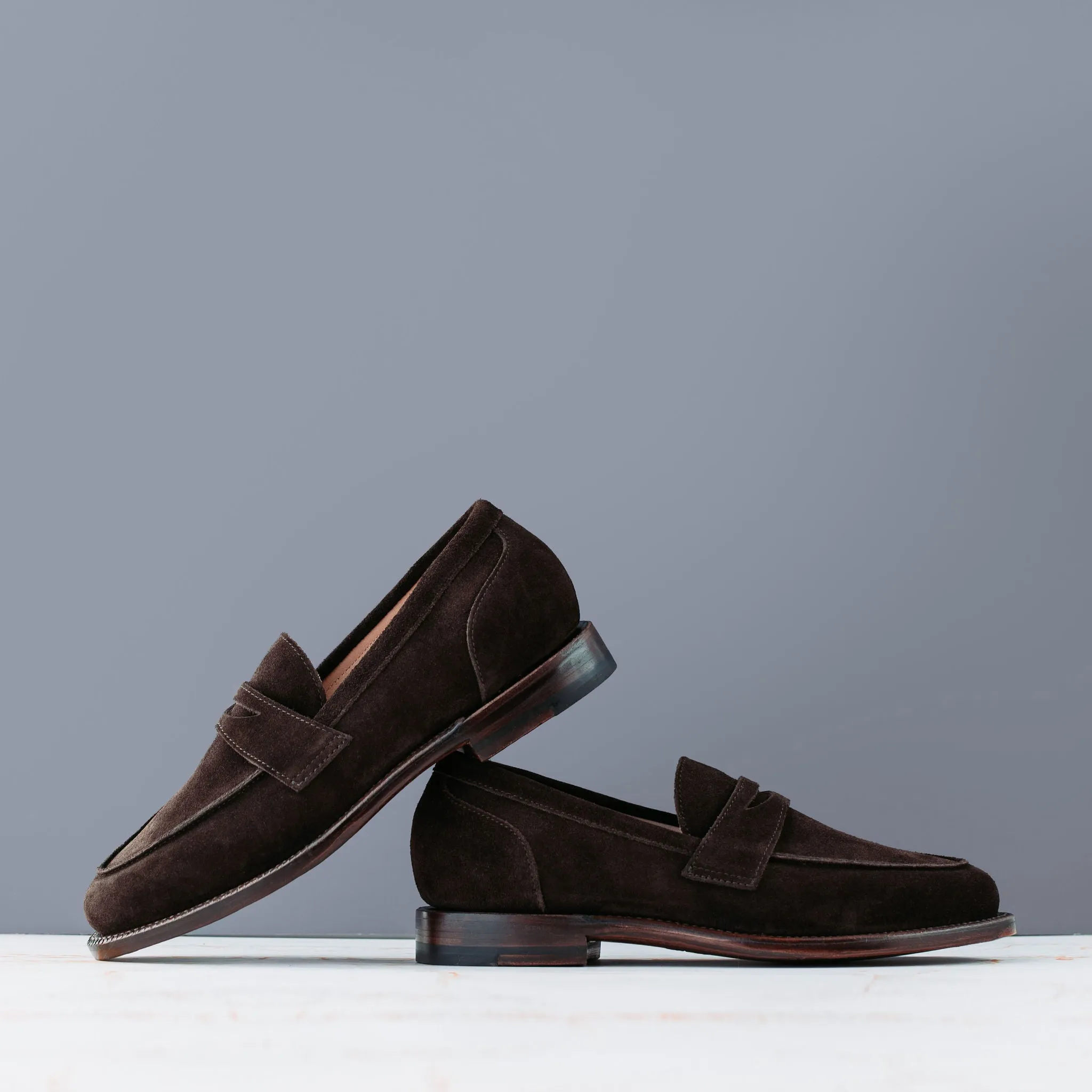 Clara Penny Loafer Espresso Suede