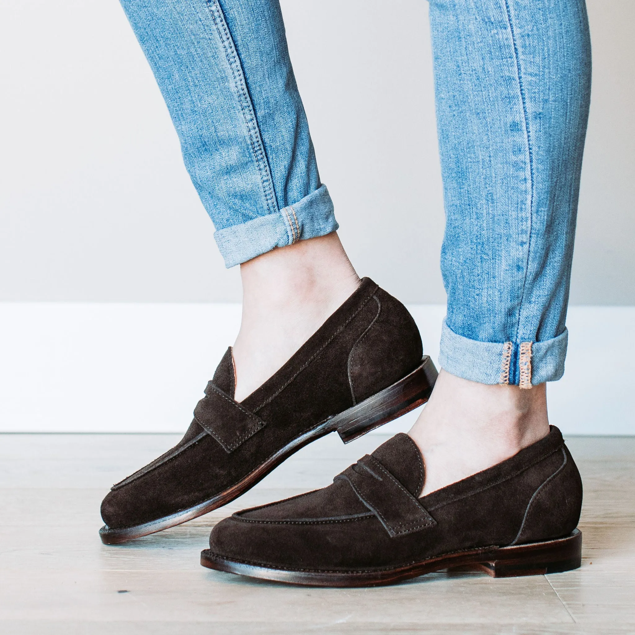 Clara Penny Loafer Espresso Suede