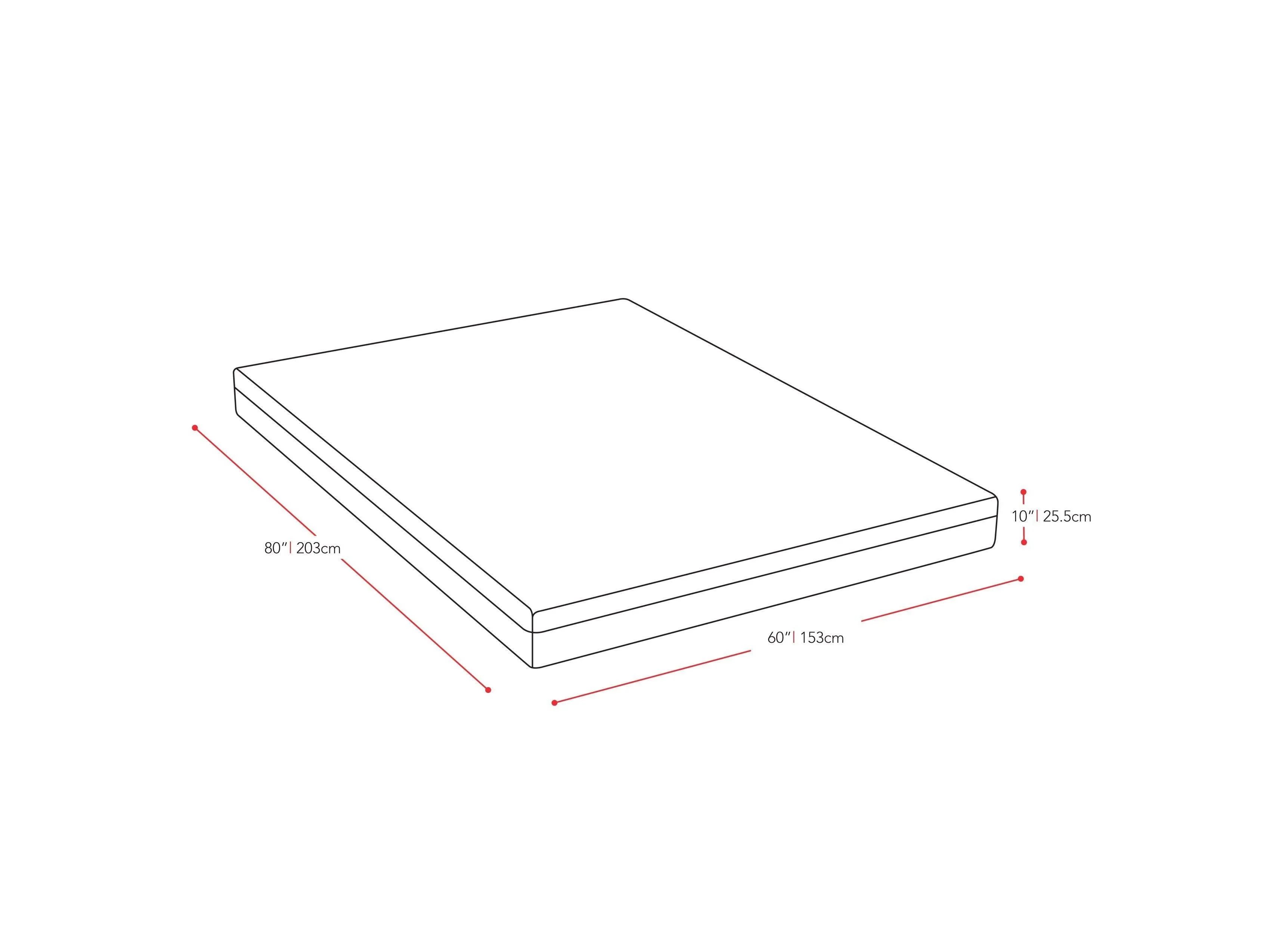 Deluxe 10" Queen Memory Foam Mattress