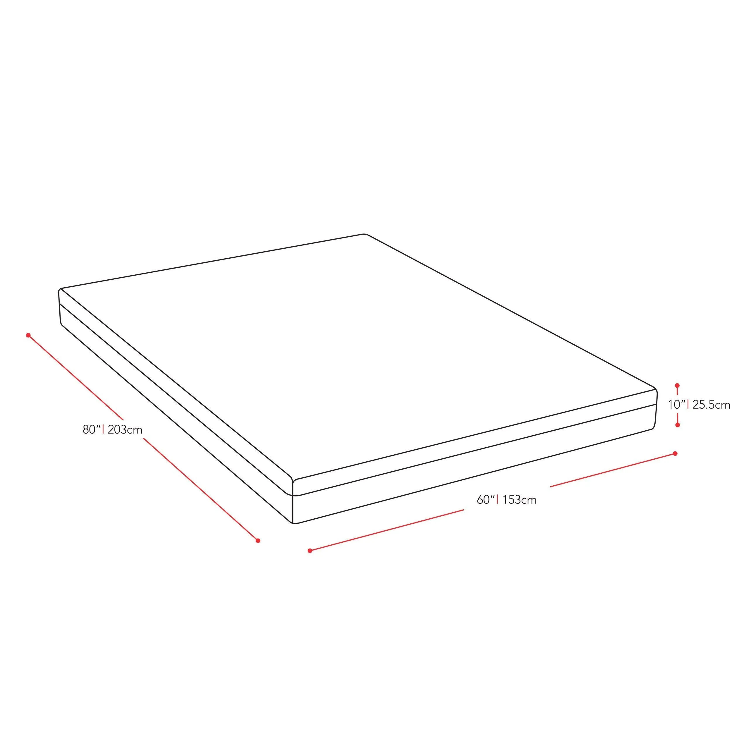 Deluxe 10" Queen Memory Foam Mattress