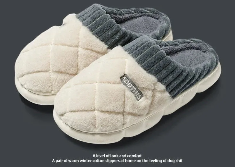 Fluffy Cotton Slippers for Couples