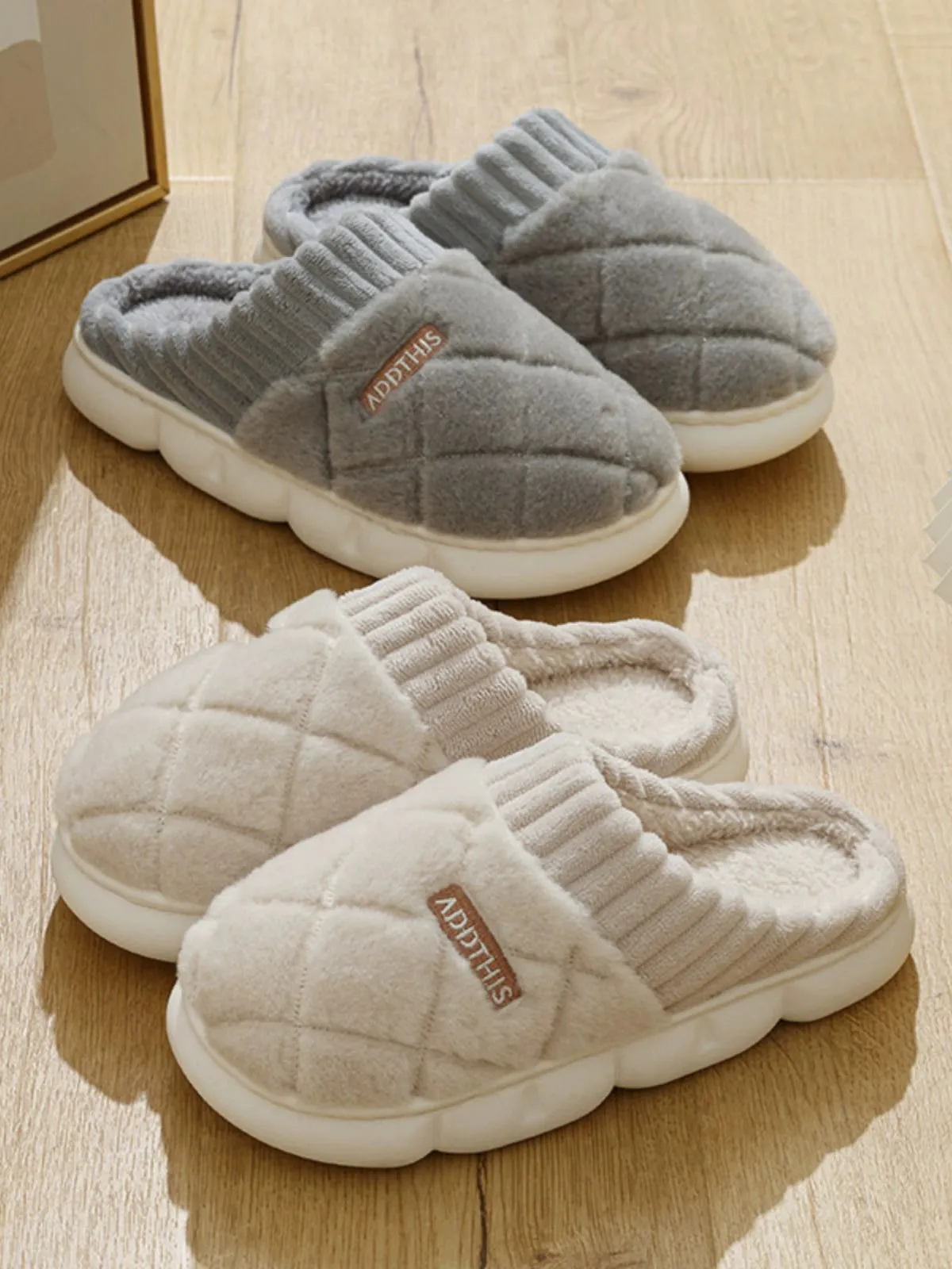 Fluffy Cotton Slippers for Couples