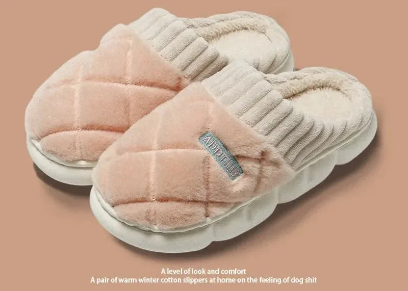 Fluffy Cotton Slippers for Couples