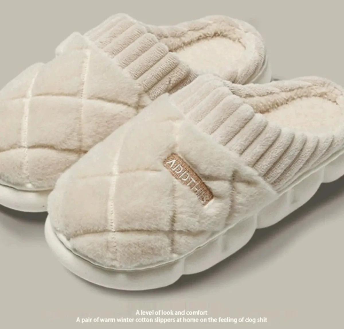 Fluffy Cotton Slippers for Couples