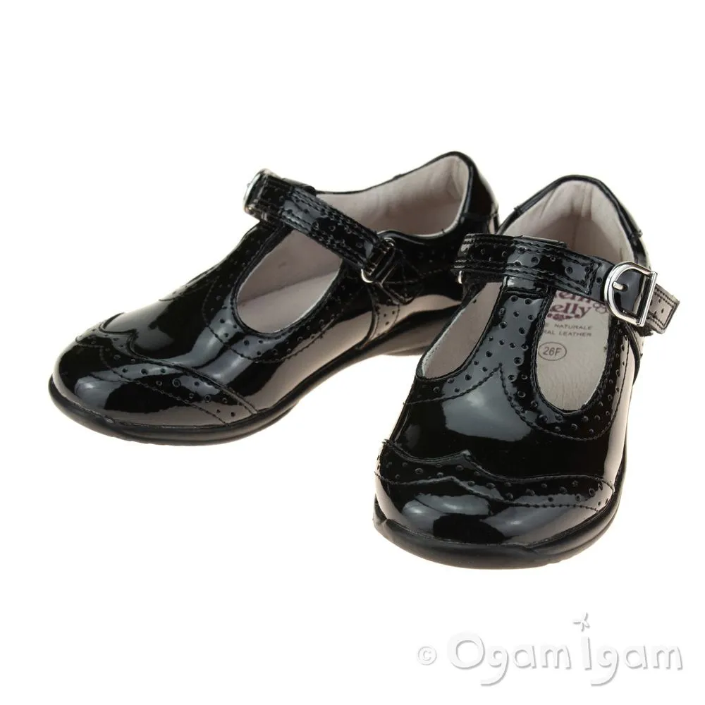 Lelli Kelly Jennette Girls Black Patent School Shoe