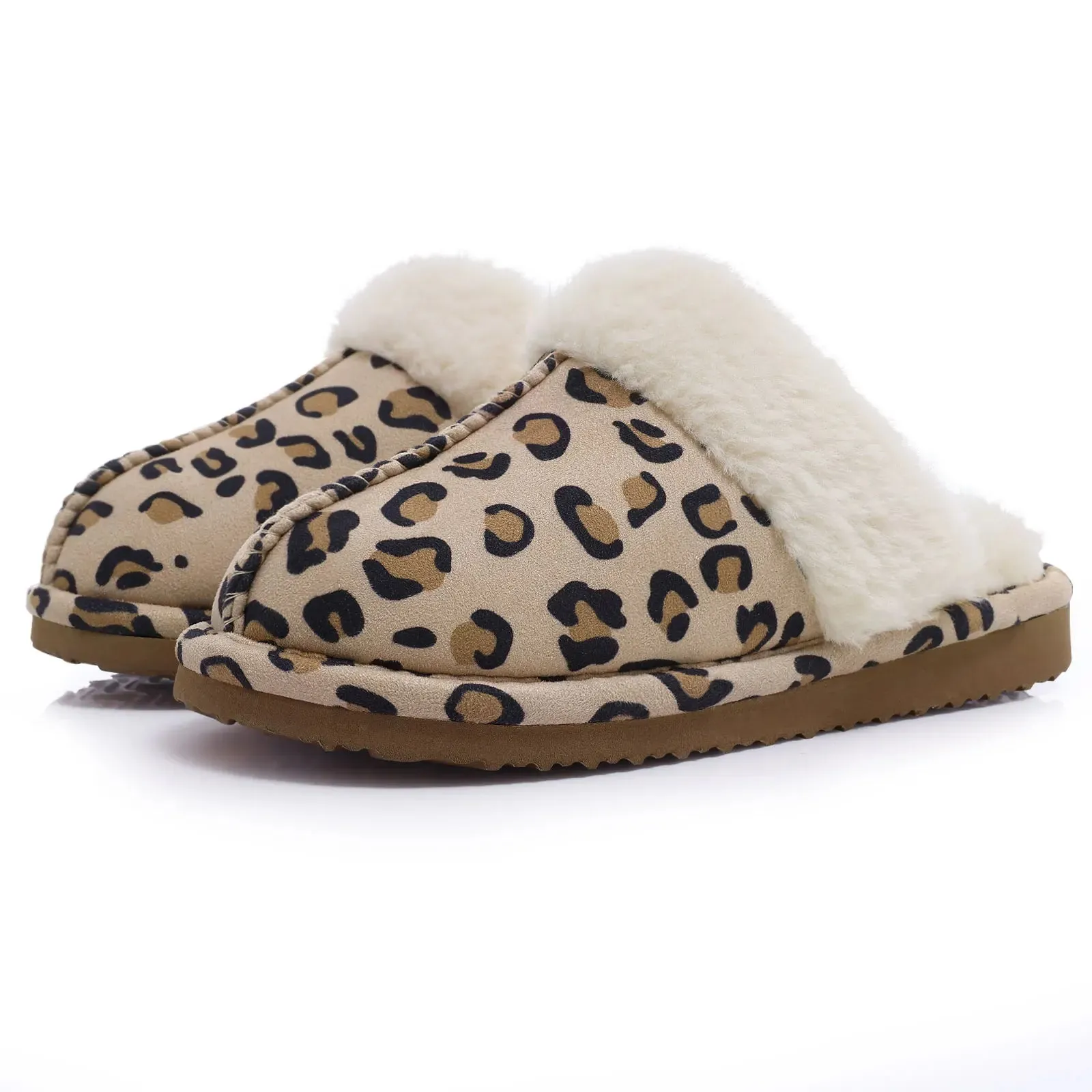 Litfun Winter Fur Slippers Women Men 2023 Home Suede Mules Short Plush Slippers New Fashion Indoor Warm Cozy Fuzzy Flats Slides