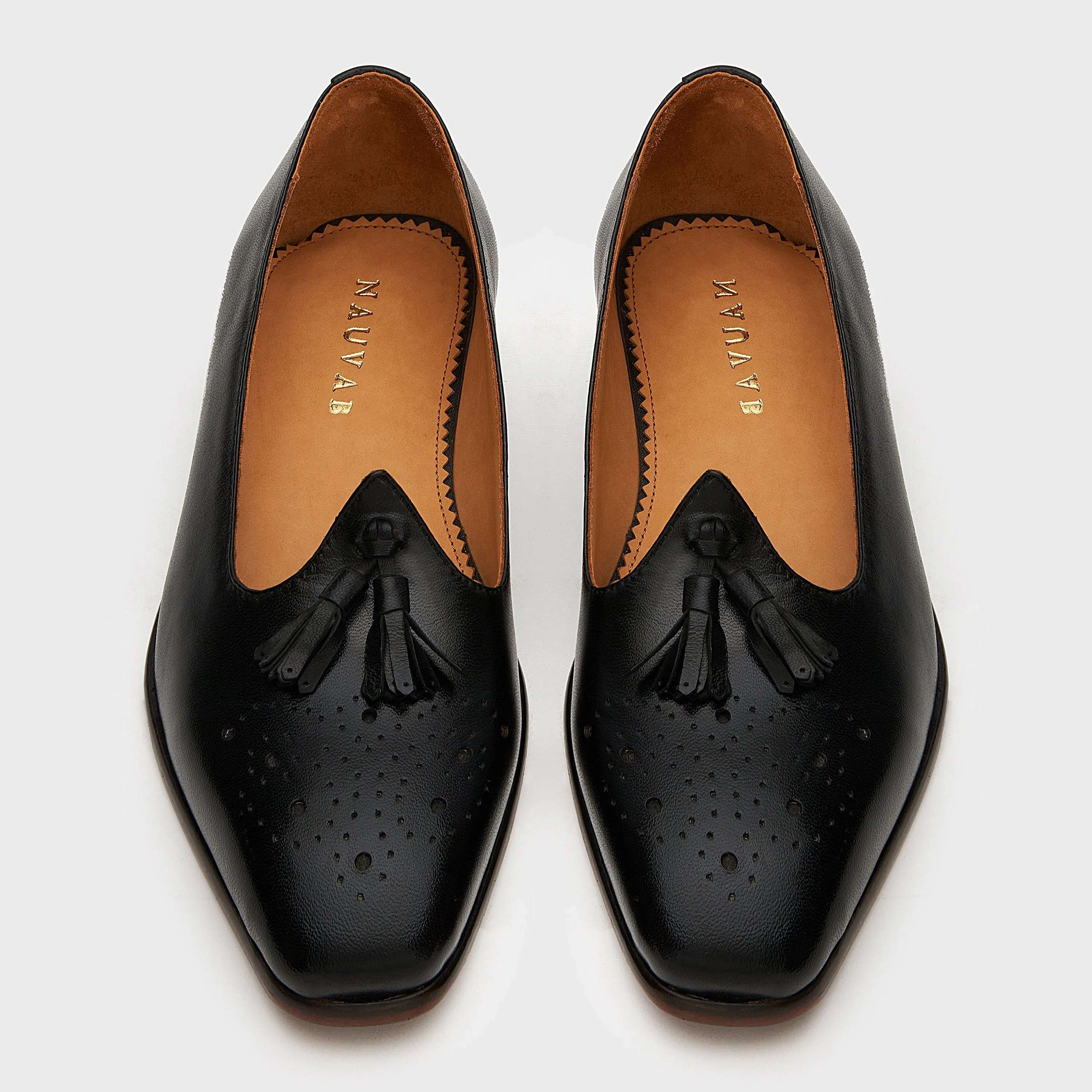 Nagra Tassel & Brogue | Black Leather