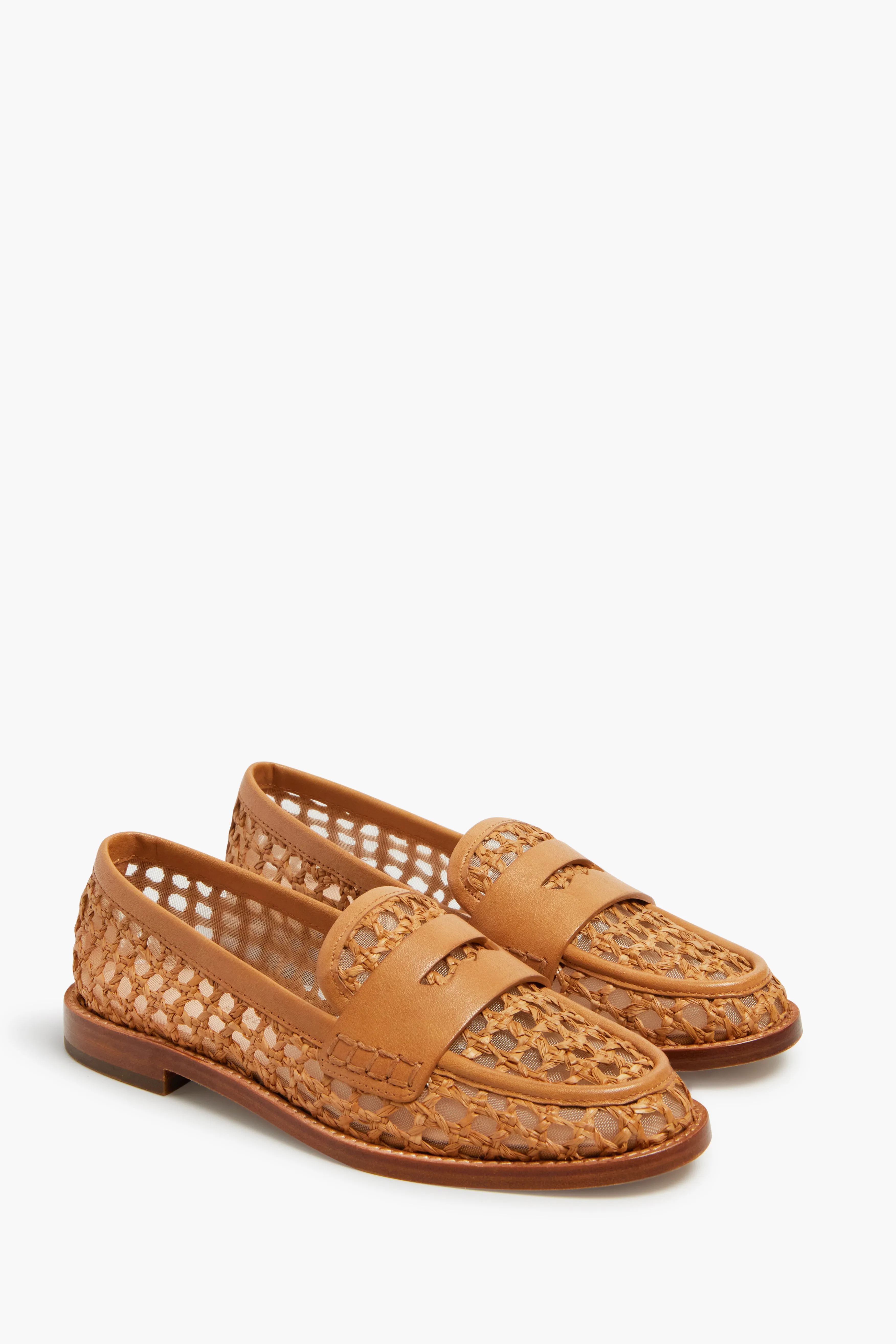 Natural Raffia Rachel Loafers