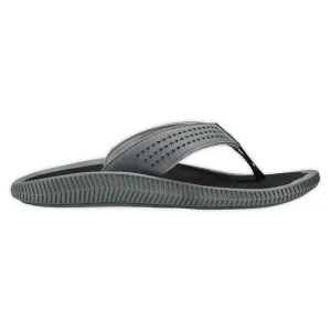 Olukai "Ulele" Men's Sandals-Dark Shadow/Black