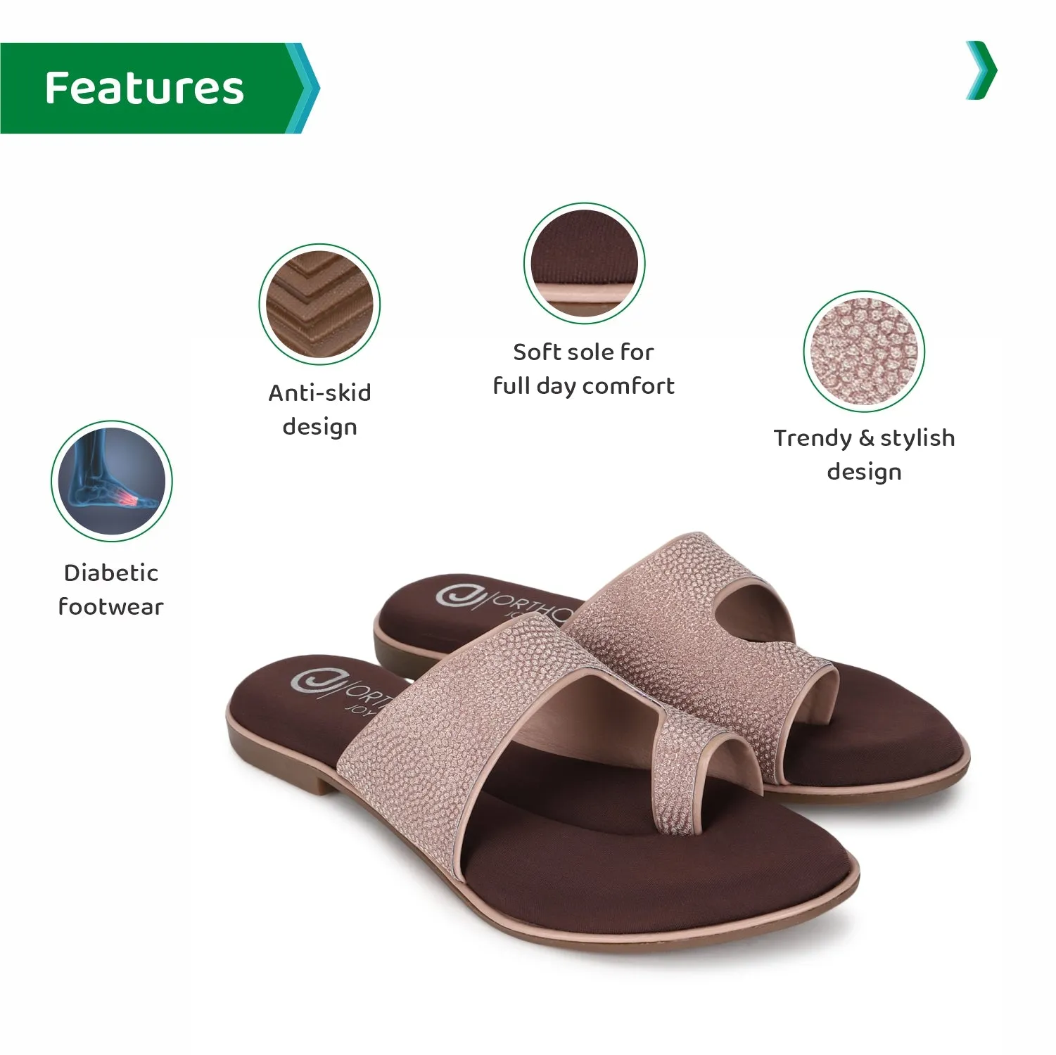 ORTHO JOY doctor Fancy Slipper for women