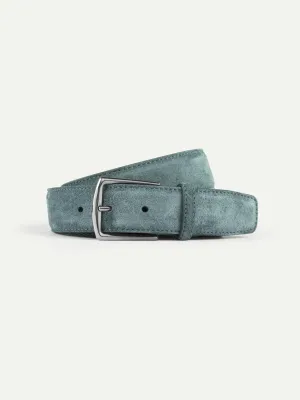 Petrol Suede Leather Belt