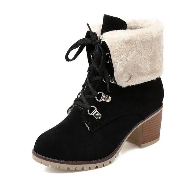 Polar Women's Winter lace Up Ankle Boots