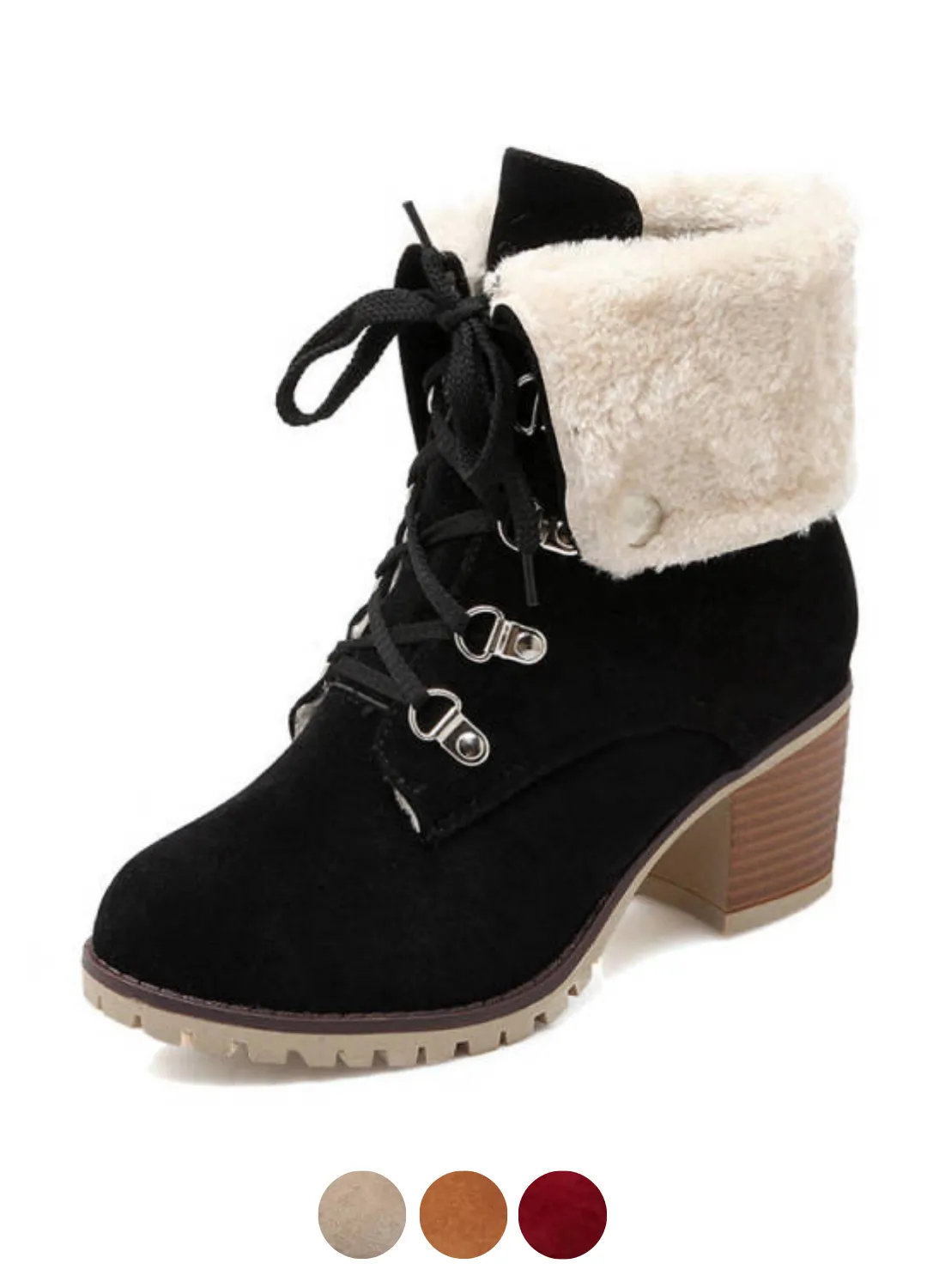 Polar Women's Winter lace Up Ankle Boots