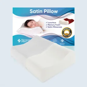 Satin Beauty Pillow Contoured Memory Foam Helps minimise wrinkles