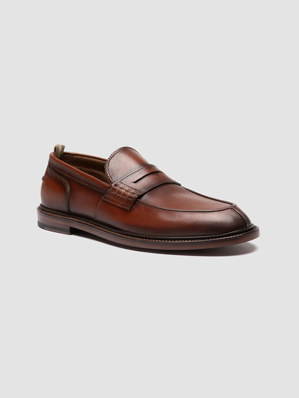 SAX 001 - Brown Leather Penny Loafers