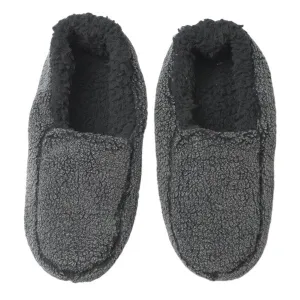 Sherpa Black - Men's Cozy Sherpa House Slippers