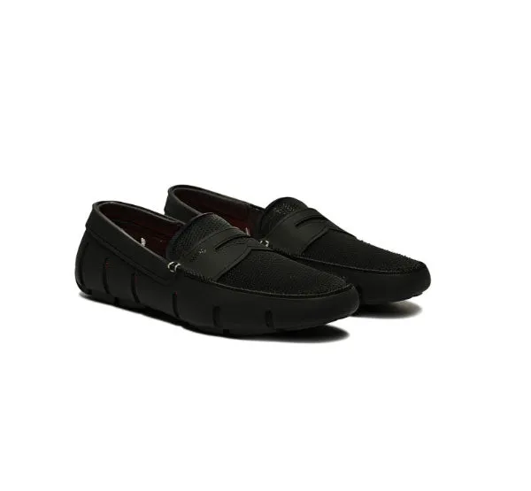 SWIMS Men's Penny Loafer Boat Shoes - Black