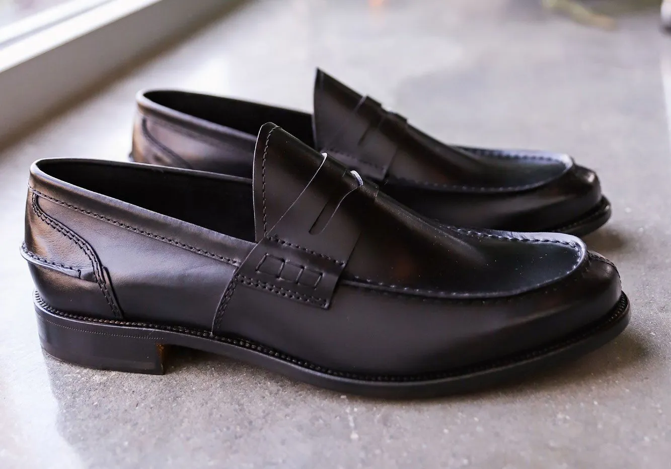 Tangier Black Beckett Leather Loafer