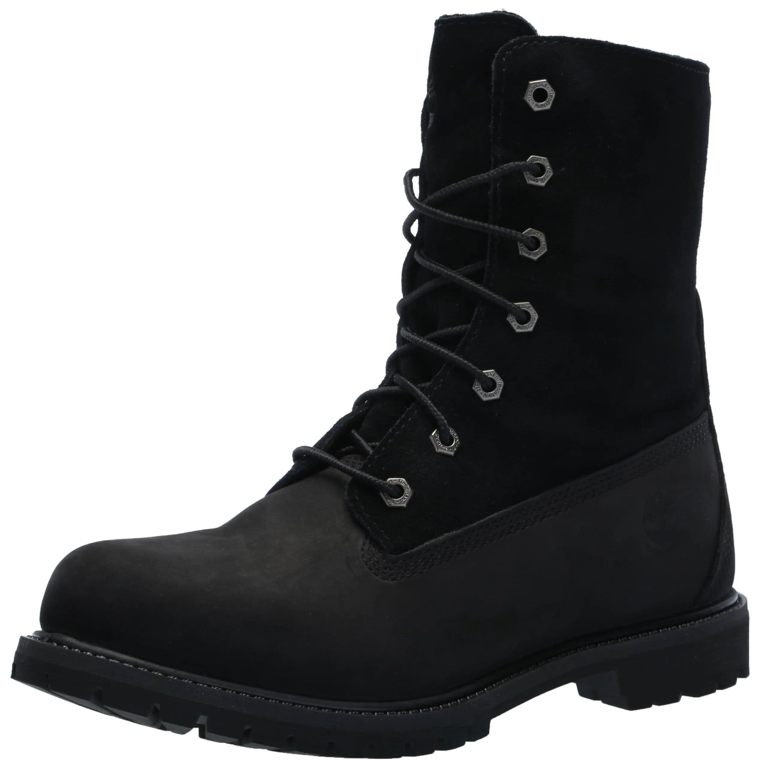 Timberland Women's Authentic Mid Warm Lined Waterproof Boot, Black-New 2024