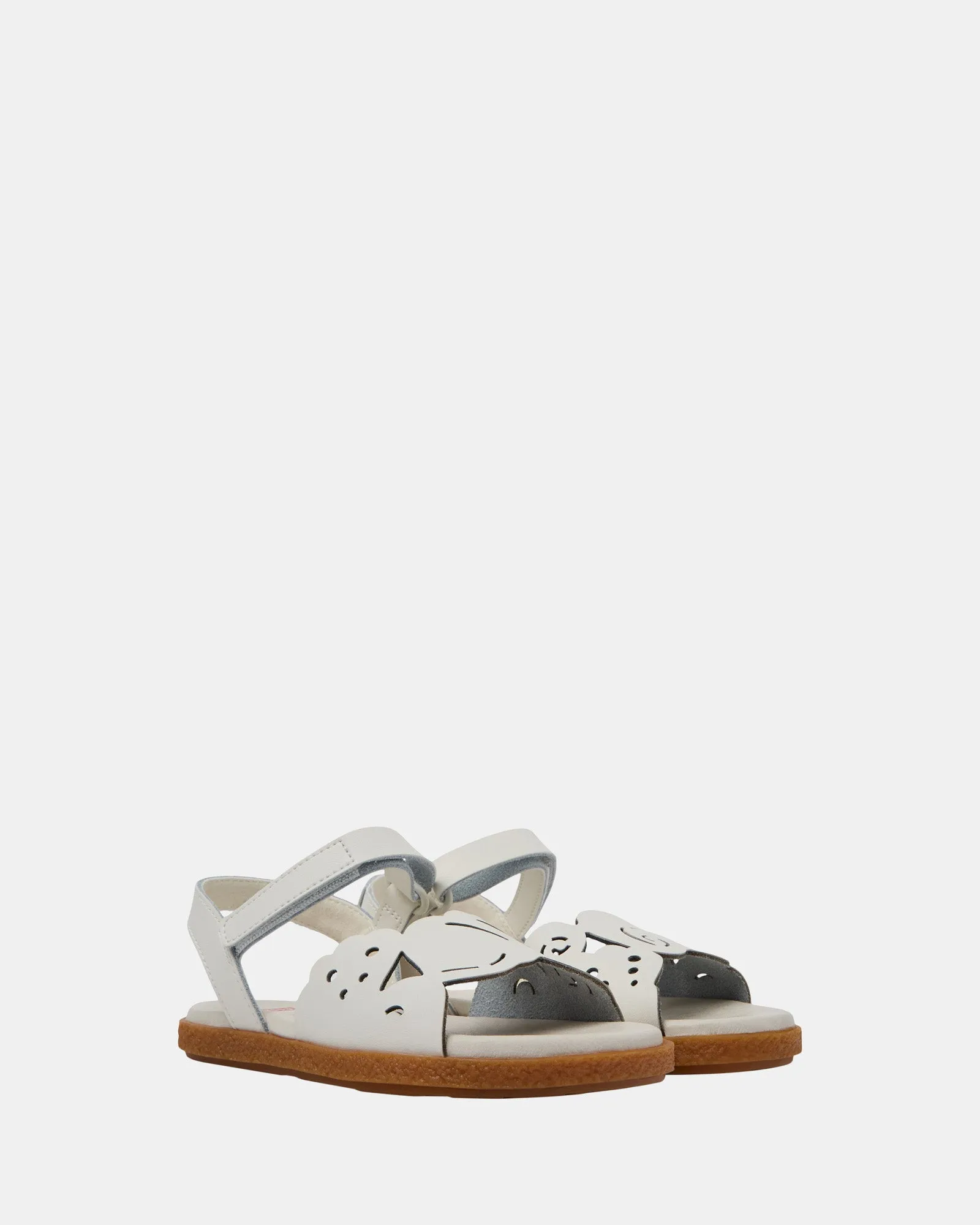 Twins Lasercut Sandals Youth White