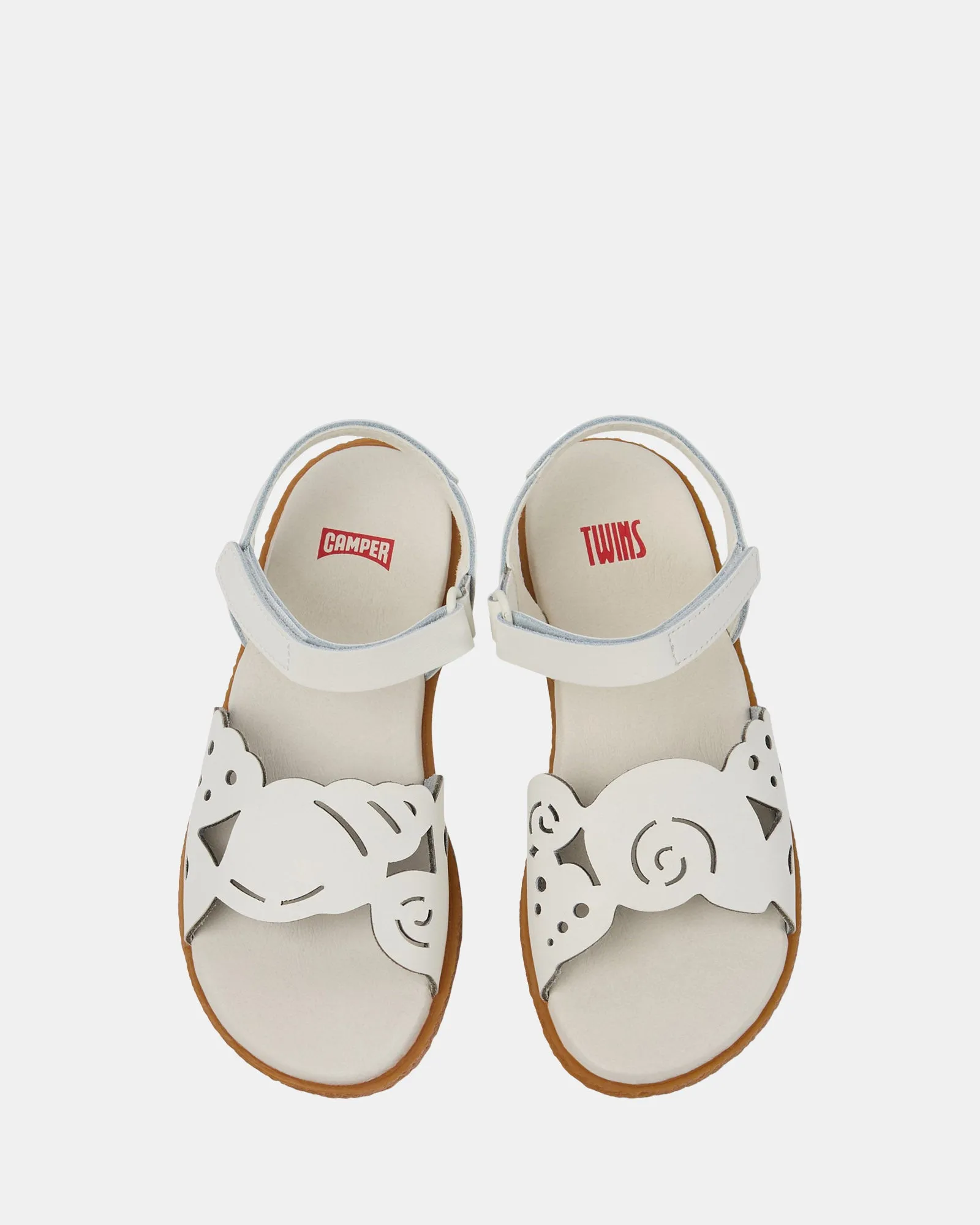 Twins Lasercut Sandals Youth White