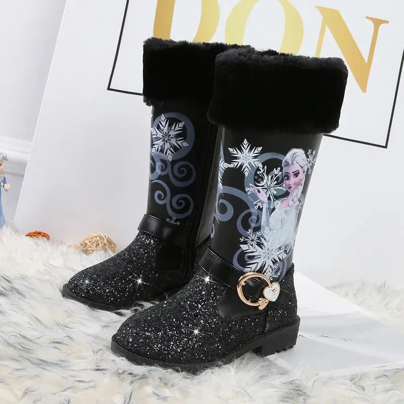 Winter Girls Low Heel Boots with Fur