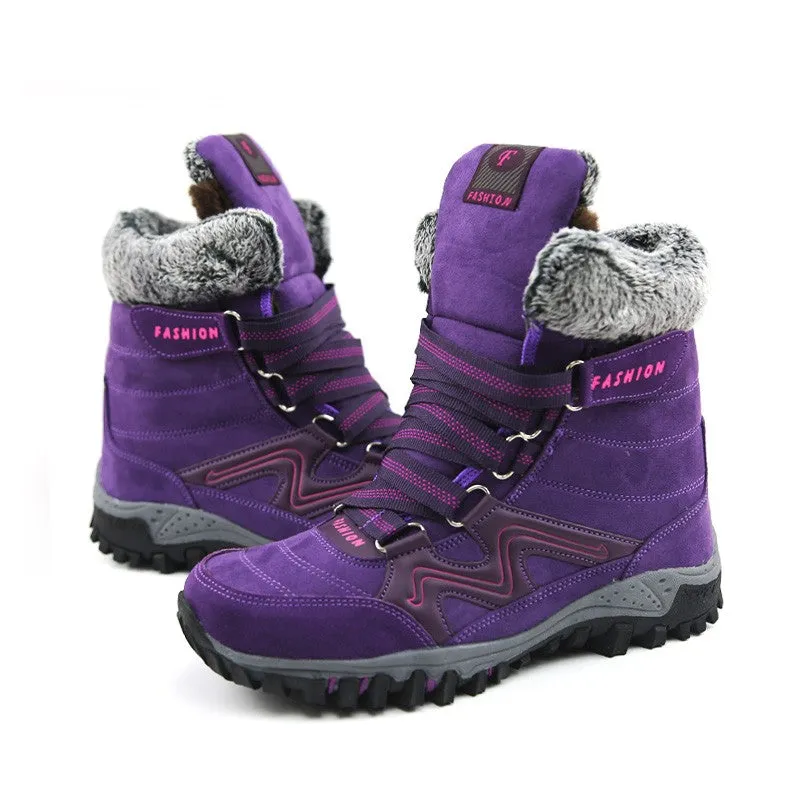 Women's winter thermal villi anti-skid high top boots CCL