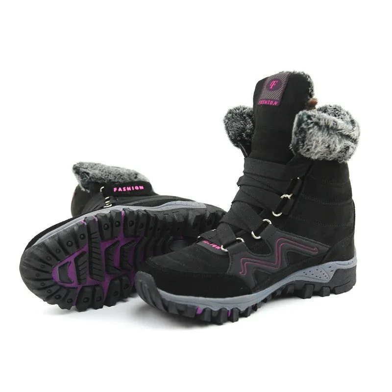 Women's winter thermal villi anti-skid high top boots CCL