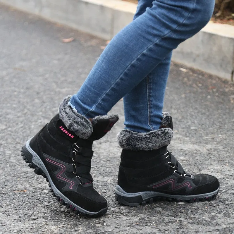 Women's winter thermal villi anti-skid high top boots CCL