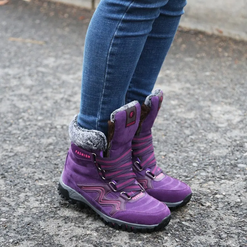 Women's winter thermal villi anti-skid high top boots CCL